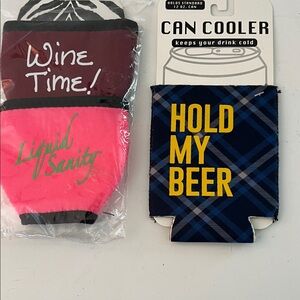 Set of Three Can Coolers - Wine Time, Liquid Sanity, Hold My Beer